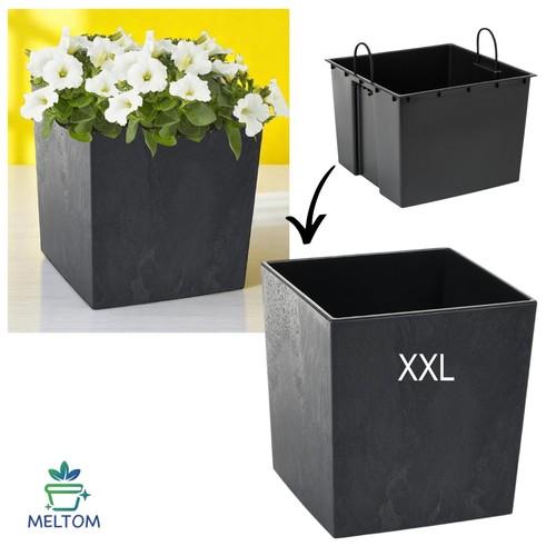 Pflanzkübel xxl eckig niedrig - xxl,
