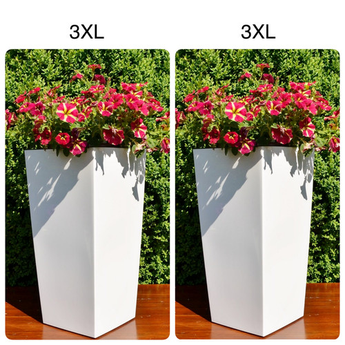 Blumenkübel eckig hochglanz - eckig,