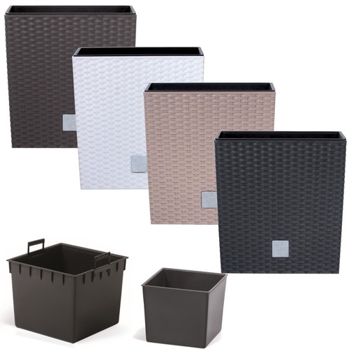 Blumentopf rattan optik - rattan,