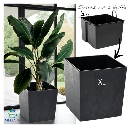 Pflanzkübel eckig niedrig - xl,