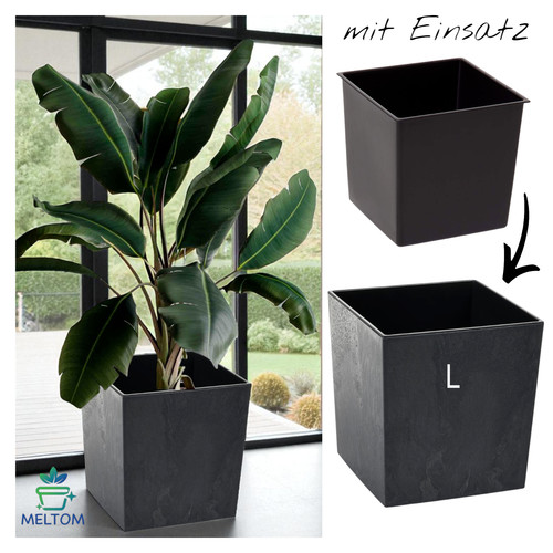 Blumenkübel groß eckig - , beton