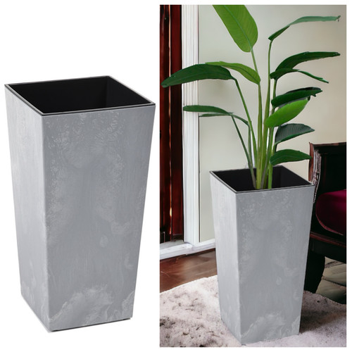 Blumenkübel eckig betonoptik - blumenkübel,